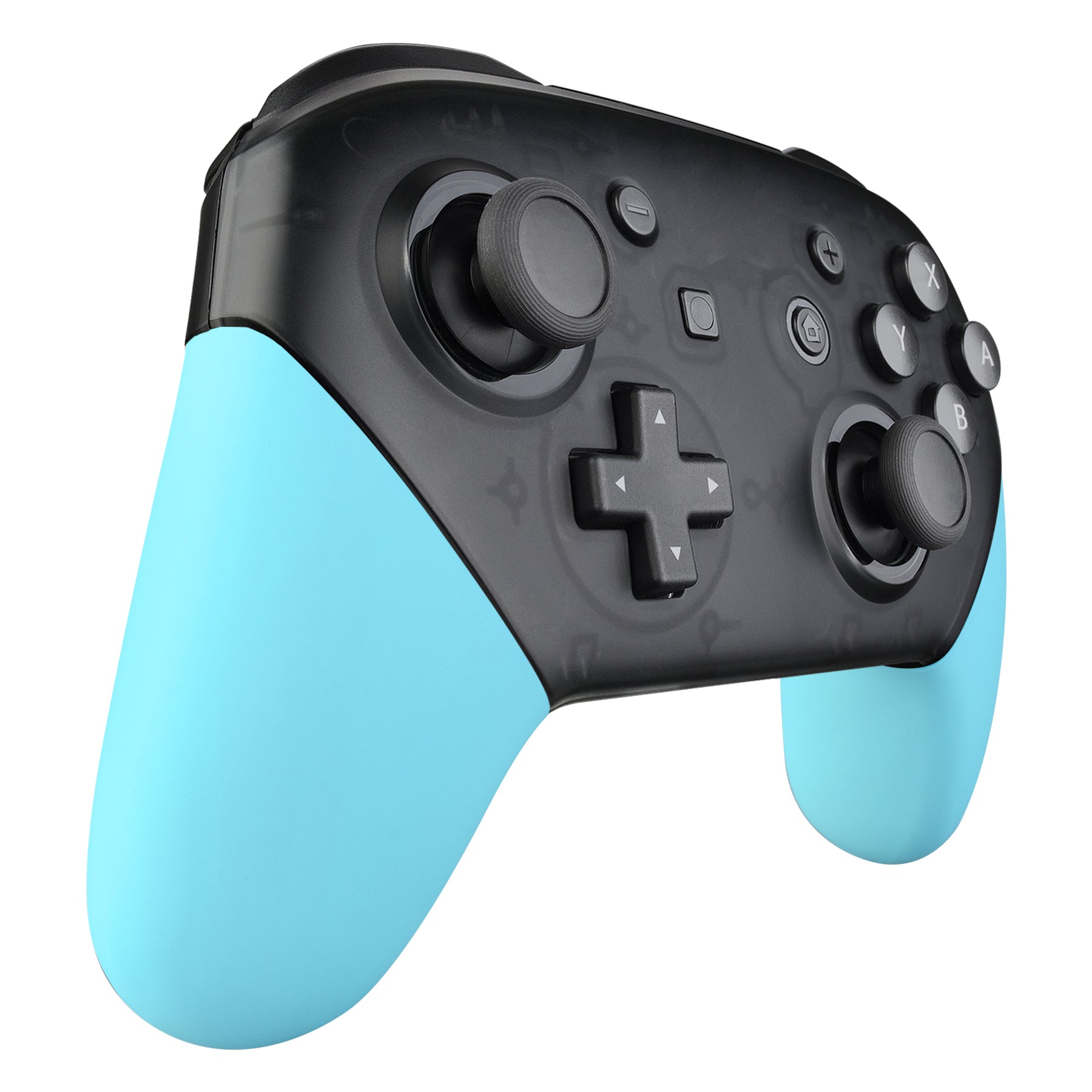 eXtremeRate Retail Heaven Blue Replacement Handle Grips for Nintendo Switch Pro Controller, Soft Touch DIY Hand Grip Shell for Nintendo Switch Pro - Controller NOT Included - GRP308