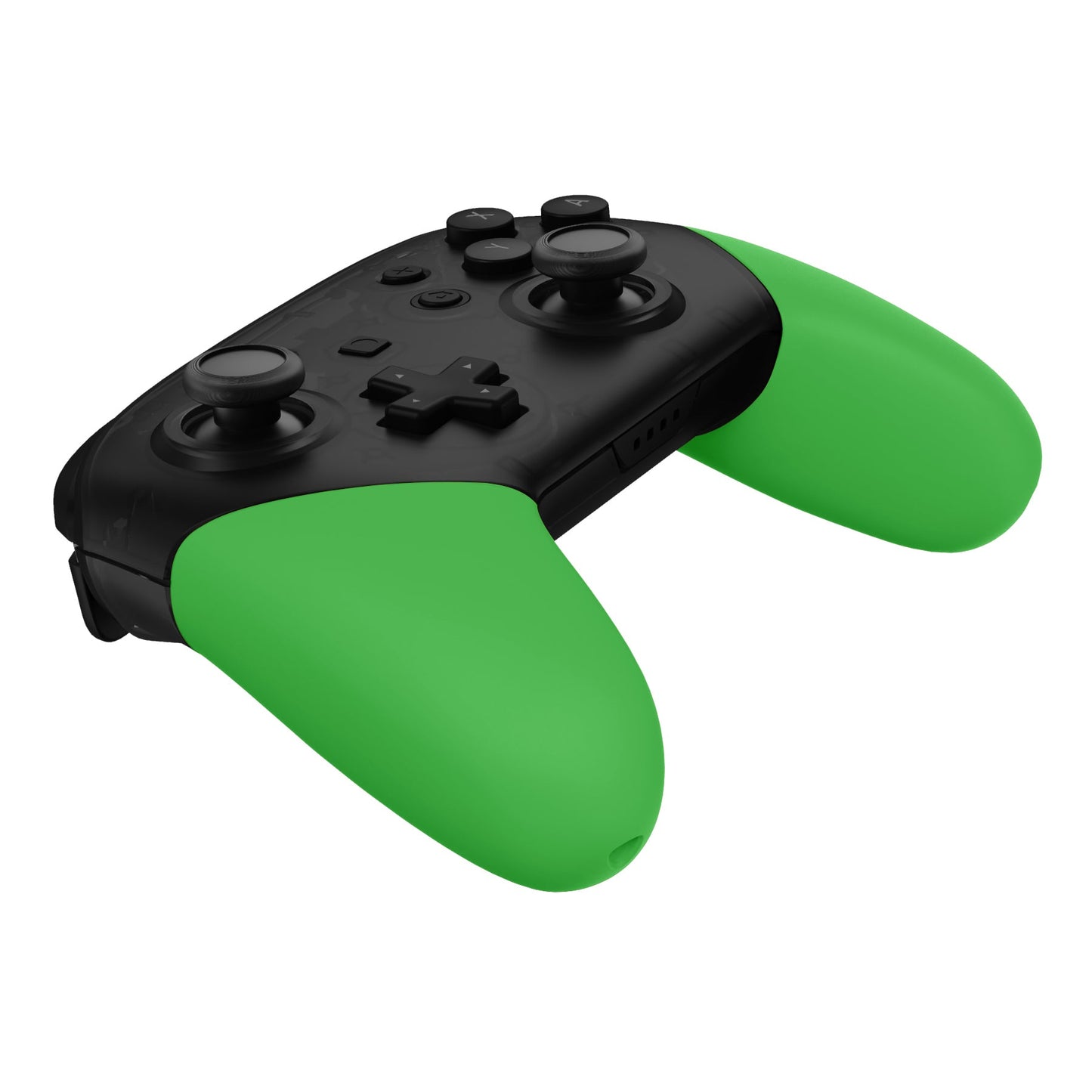 eXtremeRate Retail Green Replacement Handle Grips for NS Switch Pro Controller, Soft Touch DIY Hand Grip Shell for NS Switch Pro Controller - Controller NOT Included - GRP317