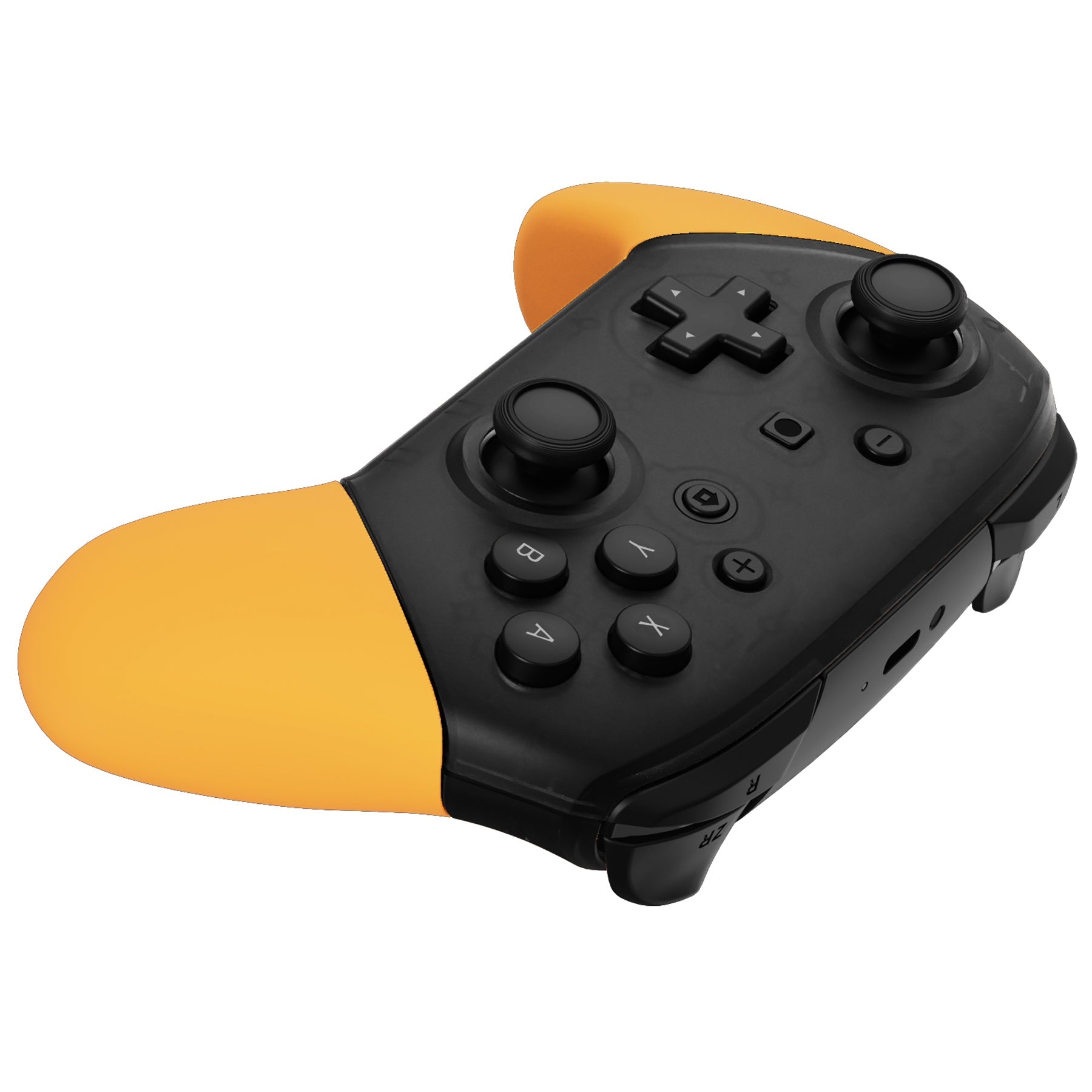 eXtremeRate Retail Caution Yellow Replacement Handle Grips for NS Switch Pro Controller, Soft Touch DIY Hand Grip Shell for NS Switch Pro Controller - Controller NOT Included - GRP318