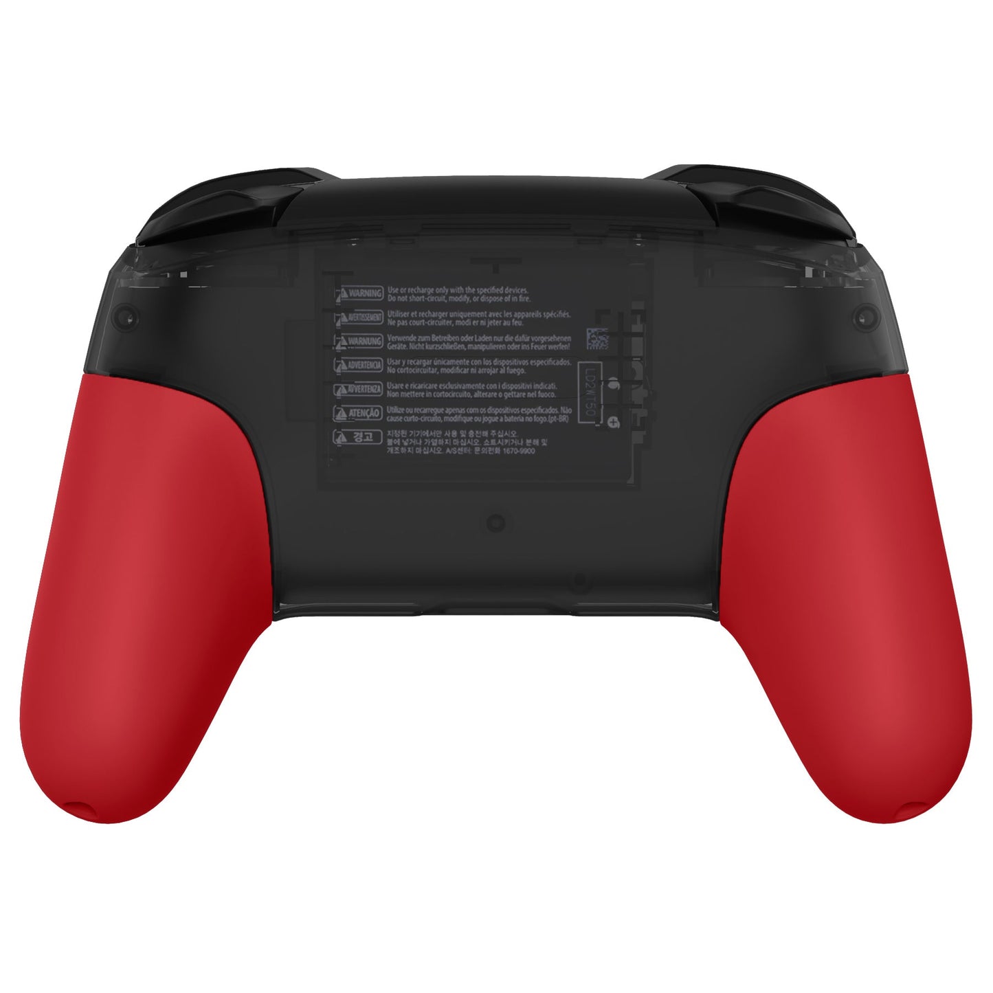 eXtremeRate Retail Passion Red Replacement Handle Grips for NS Switch Pro Controller, Soft Touch DIY Hand Grip Shell for NS Switch Pro Controller - Controller NOT Included - GRP332