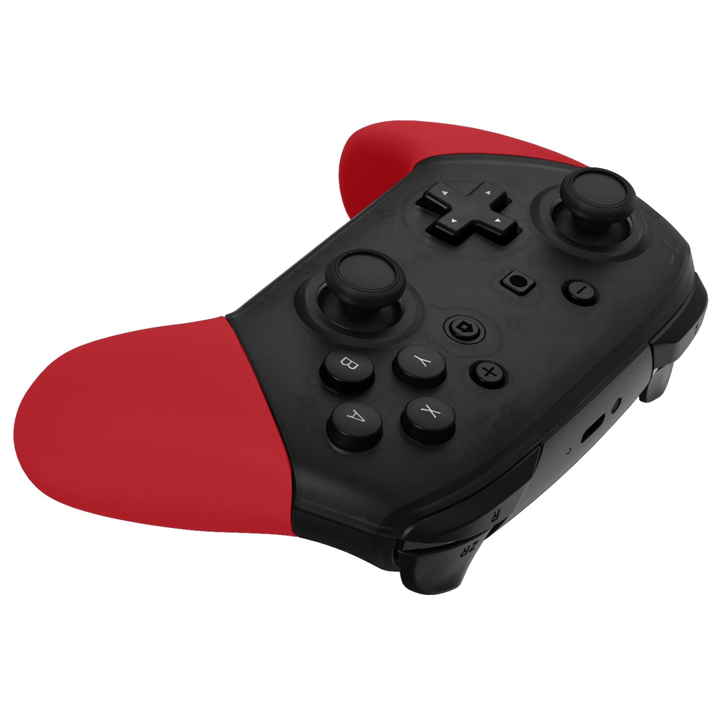 eXtremeRate Retail Passion Red Replacement Handle Grips for NS Switch Pro Controller, Soft Touch DIY Hand Grip Shell for NS Switch Pro Controller - Controller NOT Included - GRP332