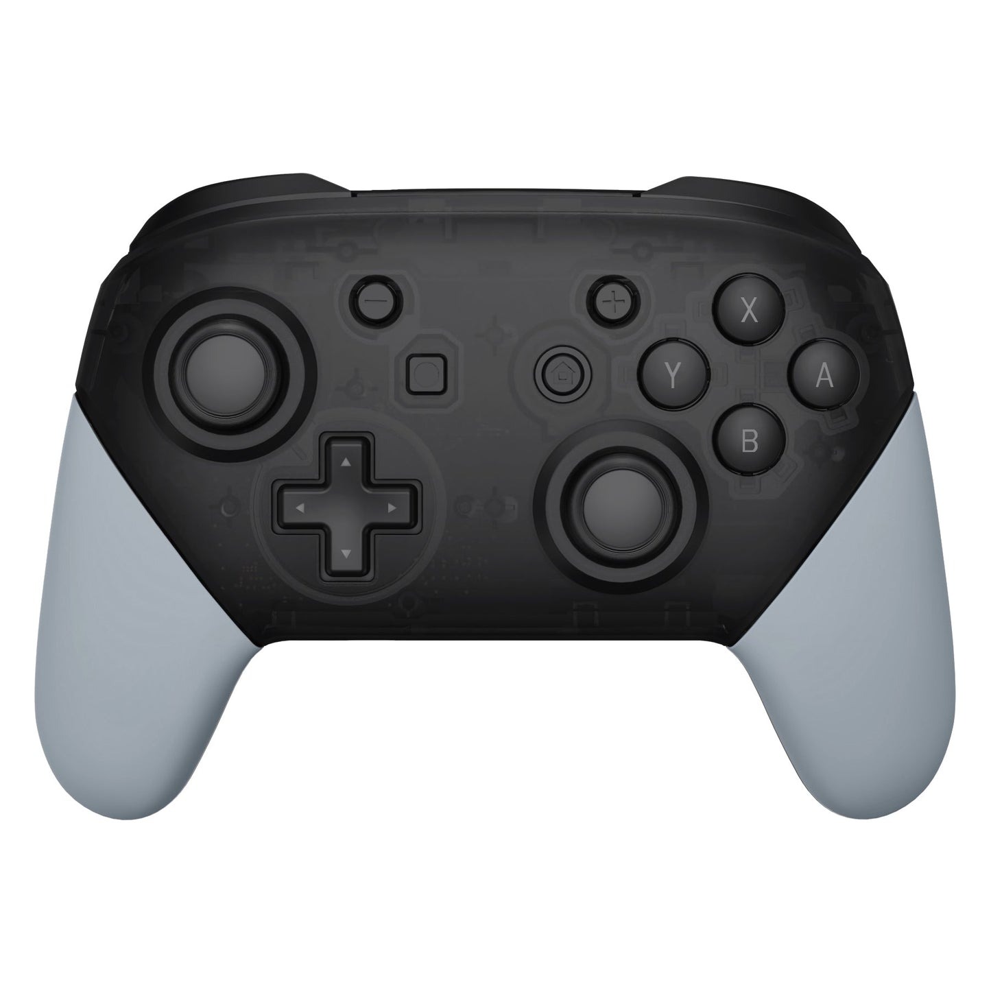eXtremeRate Retail New Hope Gray Replacement Handle Grips for NS Switch Pro Controller, Soft Touch DIY Hand Grip Shell for NS Switch Pro Controller - Controller NOT Included - GRP337