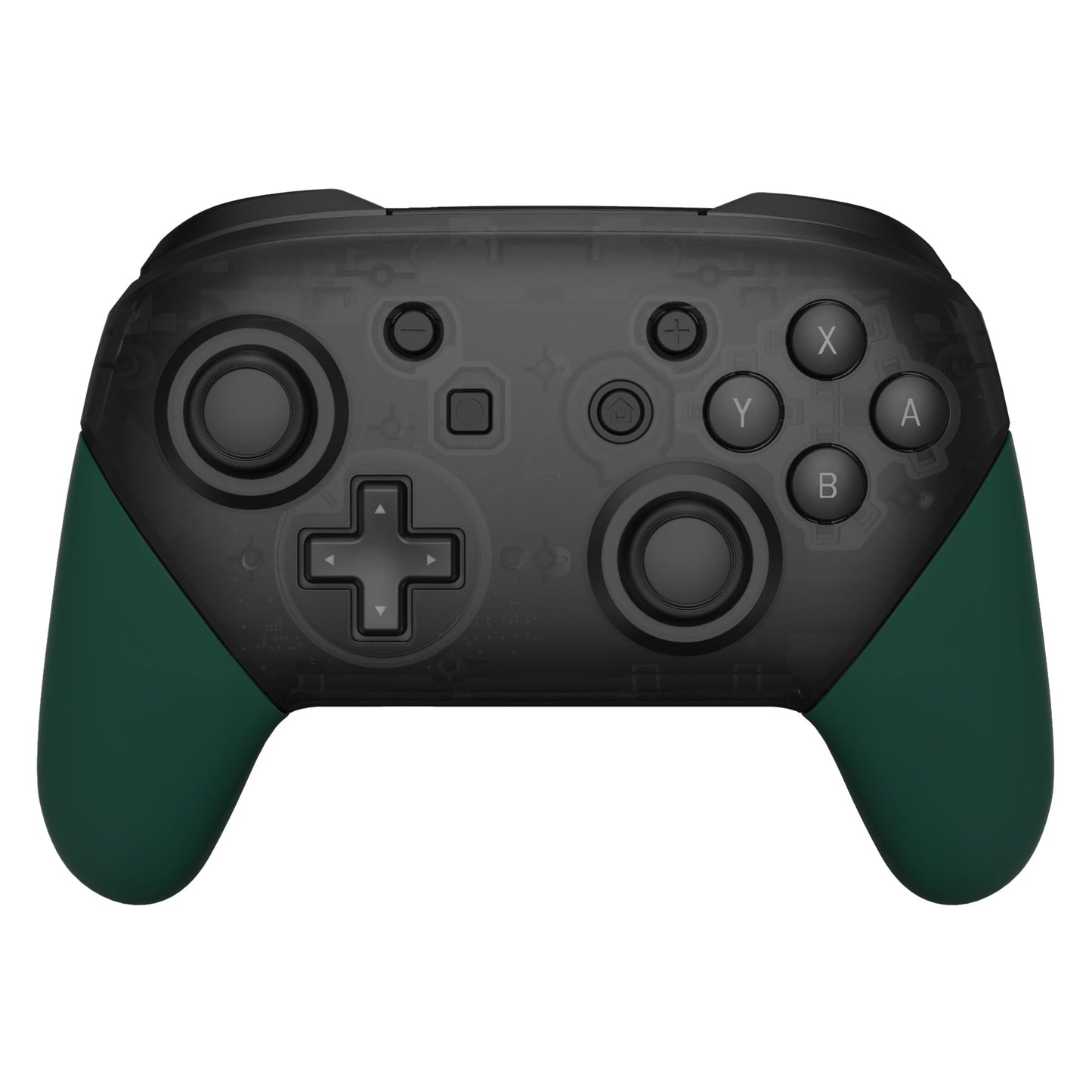 eXtremeRate Retail Racing Green Replacement Handle Grips for NS Switch Pro Controller, Soft Touch DIY Hand Grip Shell for NS Switch Pro Controller - Controller NOT Included - GRP354