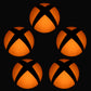 eXtremeRate Retail Removable Logo Power Button LED Orange Color Change Sticker Decal for Xbox One Console -GX00083O*5