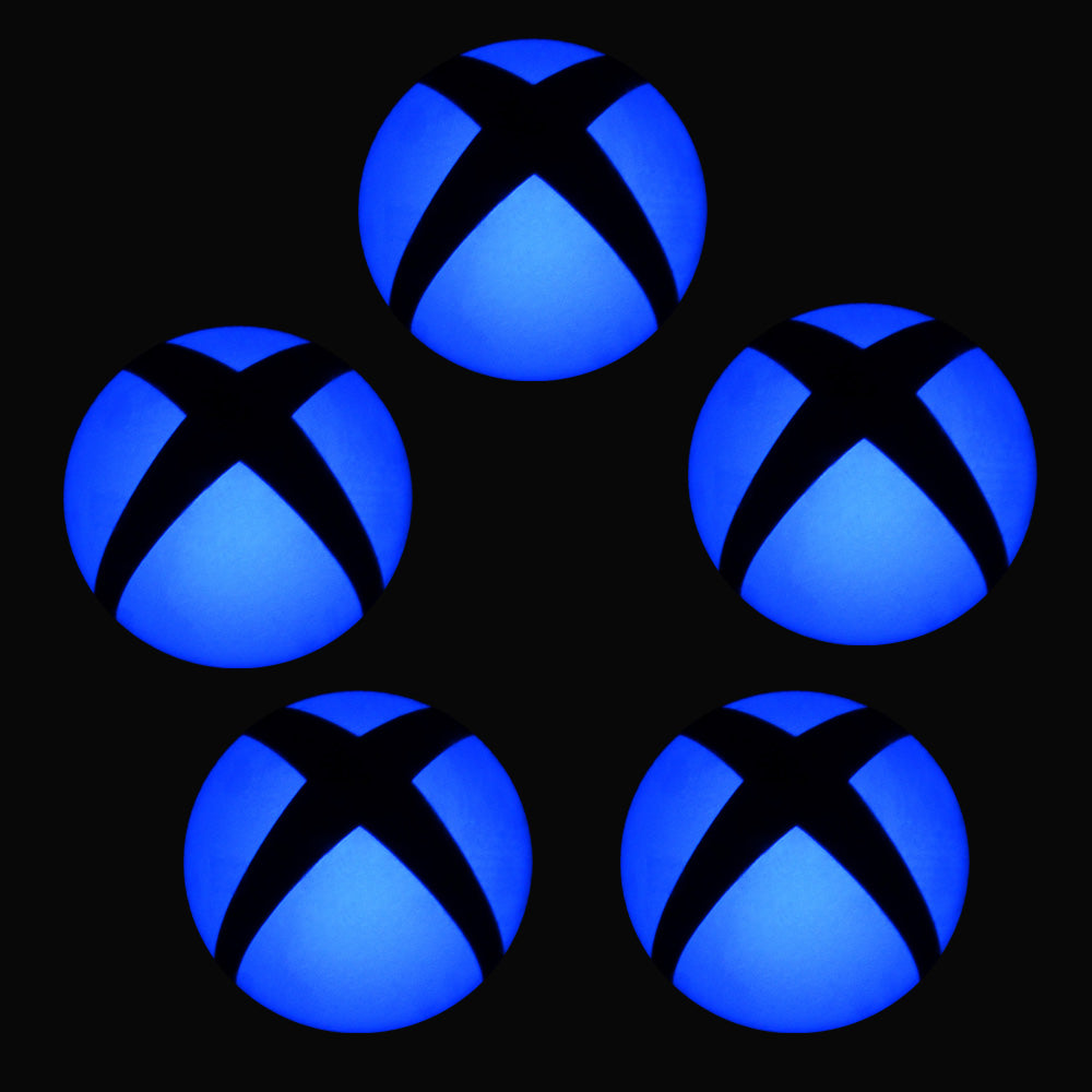 eXtremeRate Retail Removable Logo Power Button LED Blue Color Change Sticker Decal for Xbox One Console -GX00083B*5