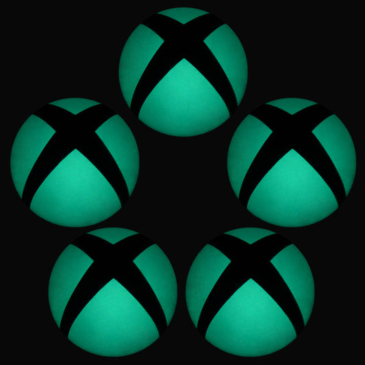 eXtremeRate Retail Removable Logo Power Button LED Green Color Change Sticker Decal for Xbox One Console -GX00083G*5