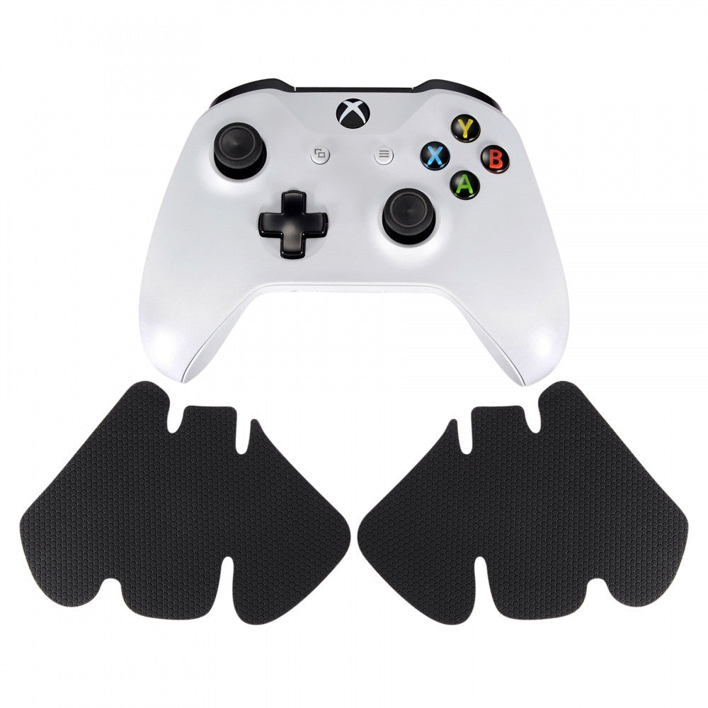 eXtremeRate Retail Black Anti-skid Left Right Grips Decal for Xbox One & S Controller Sticker - GX00097