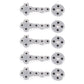 eXtremeRate Retail 5PCS Replacement Kits Rubber Conductive Pad Button Parts For Xbox 360 Controller-GX3F0007*5