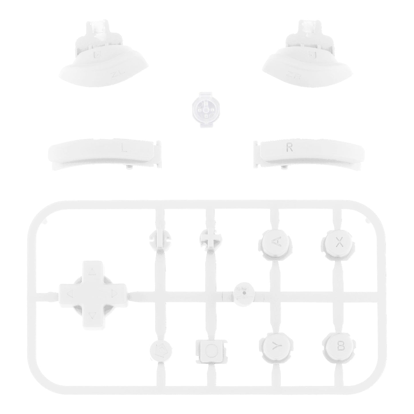 eXtremeRate Retail White Replacement ABXY Home Capture Plus Minus Keys Dpad L R ZL ZR Trigger for NS Switch Lite, Full Set Buttons Repair Kits with Tools for NS Switch Lite - HL508