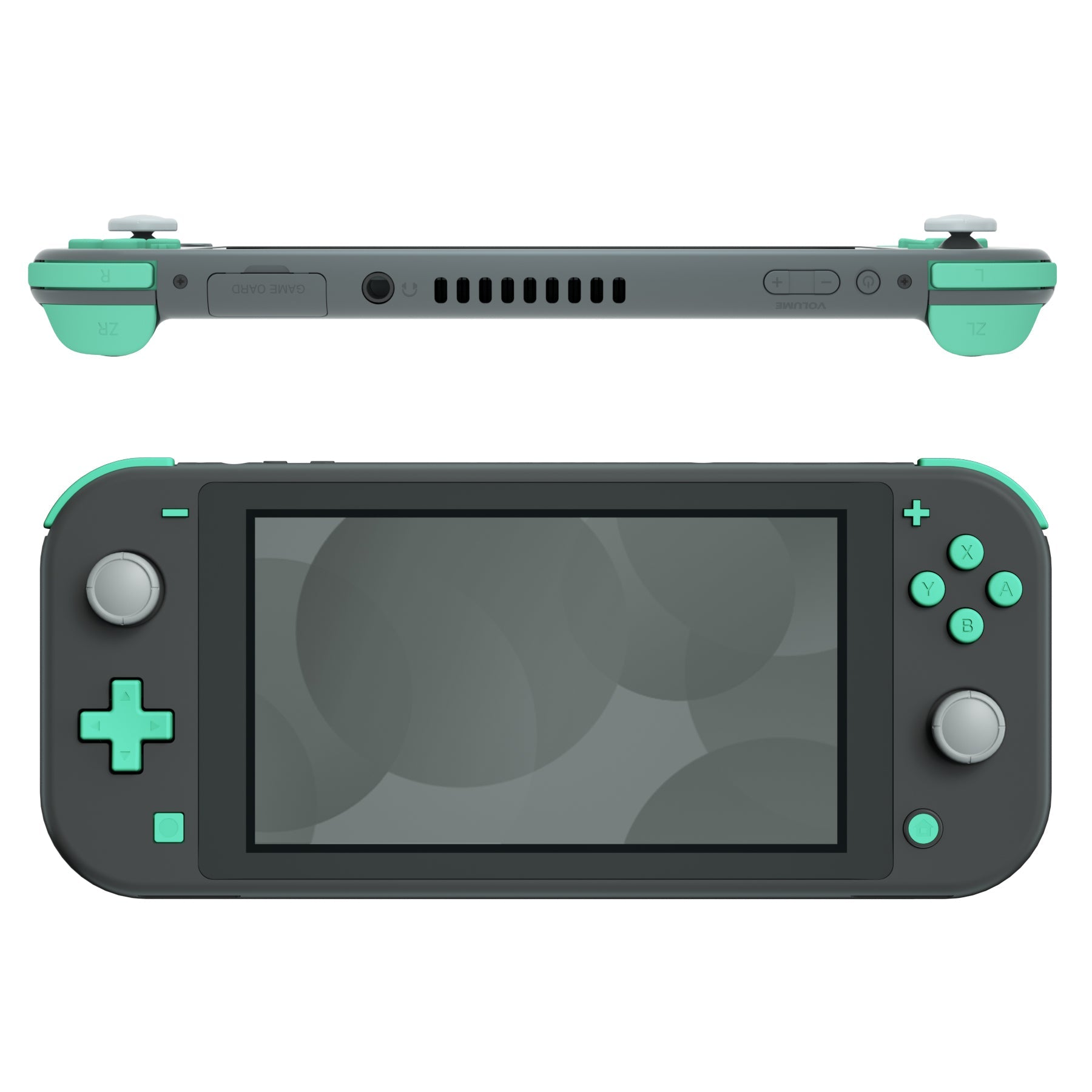 eXtremeRate Retail Mint Green Replacement ABXY Home Capture Plus Minus Keys Dpad L R ZL ZR Trigger for Nintendo Switch Lite, Full Set Buttons Repair Kits with Tools for Nintendo Switch Lite - HL514