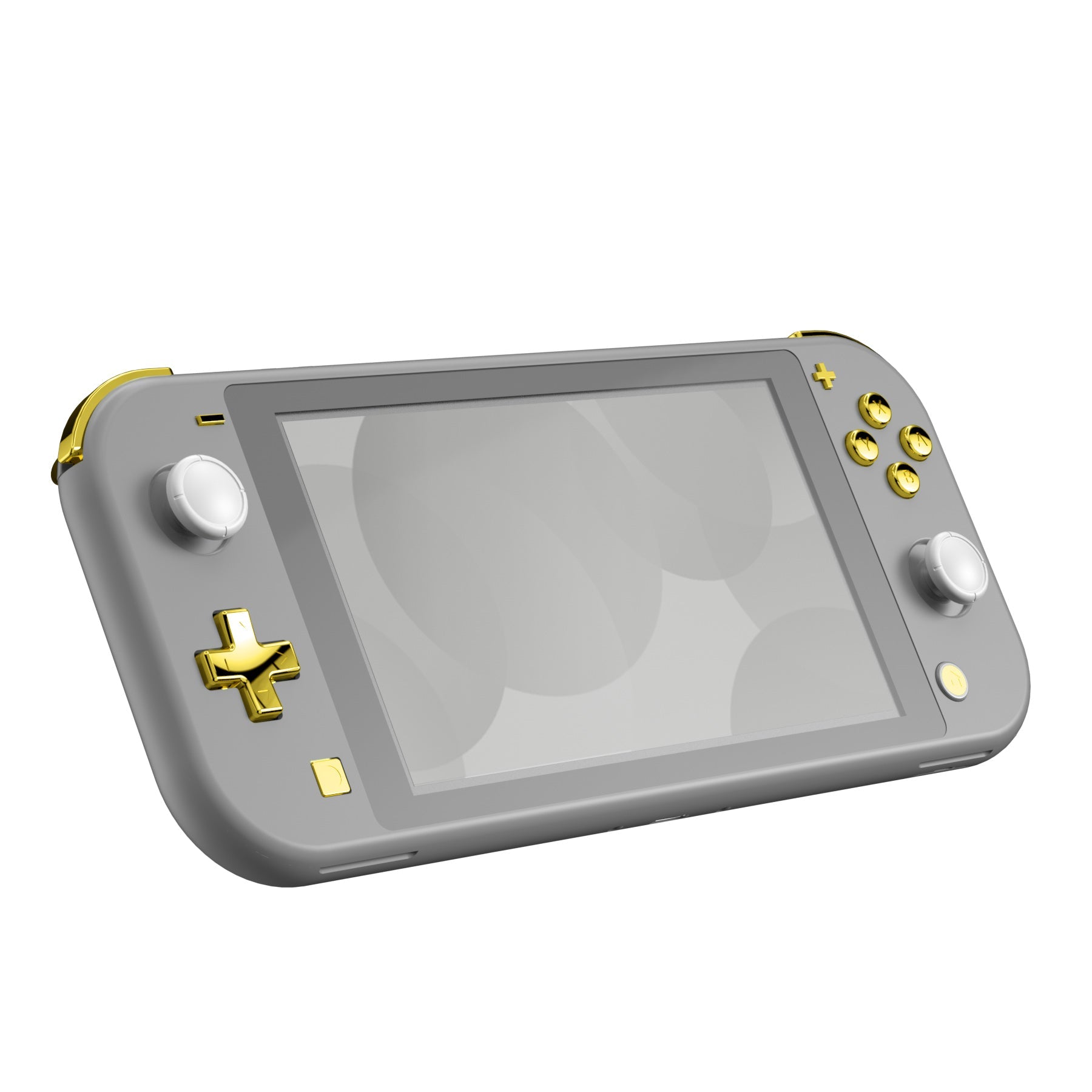 eXtremeRate Replacement Full Set Buttons for NS Switch Lite - Chrome Gold  Glossy
