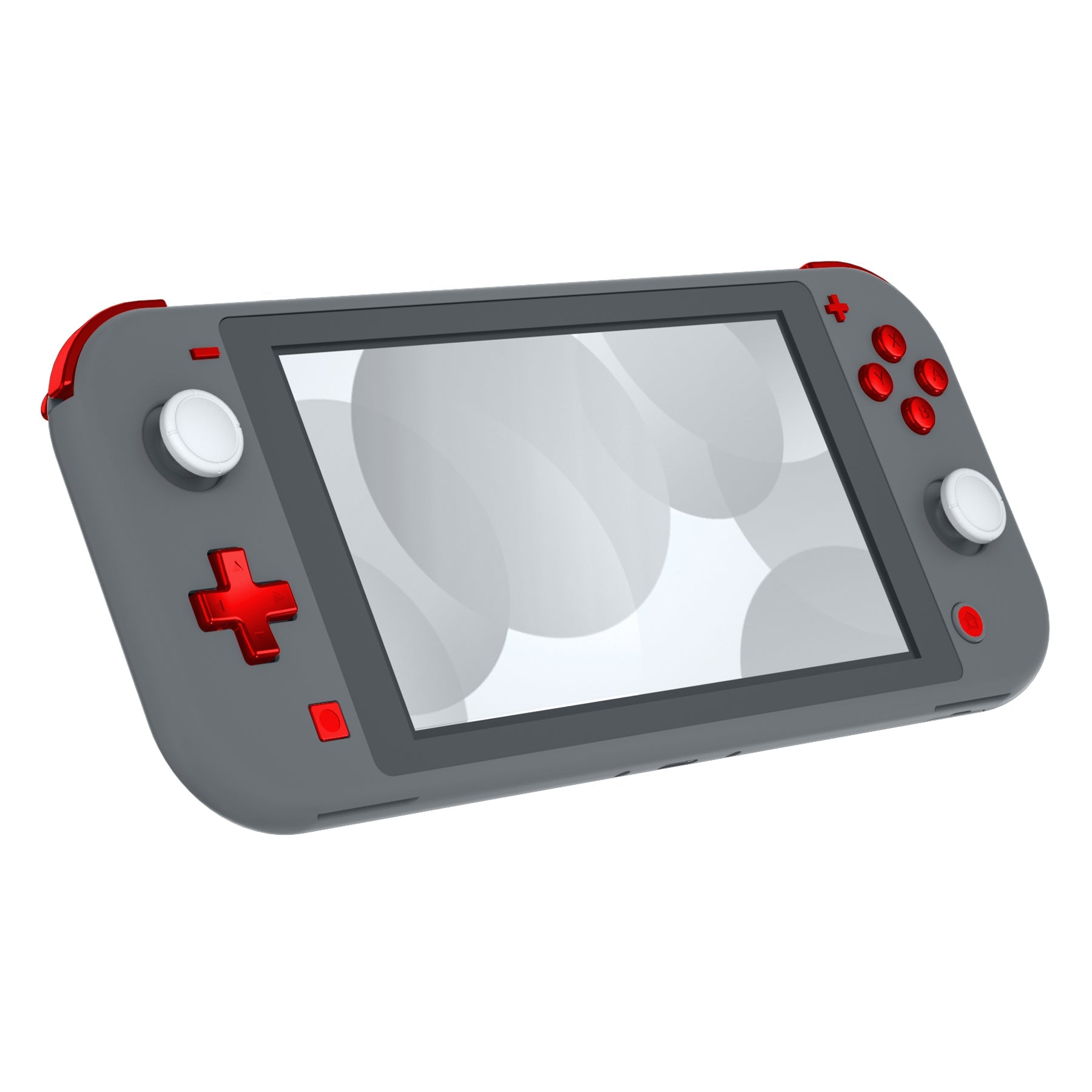 eXtremeRate Replacement Full Set Buttons for NS Switch Lite - Chrome Red  Glossy