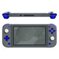 eXtremeRate Retail Chrome Blue Glossy Replacement ABXY Home Capture Plus Minus Keys Dpad L R ZL ZR Trigger for NS Switch Lite, Full Set Buttons Repair Kits with Tools for NS Switch Lite - HL604