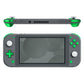 eXtremeRate Retail Chrome Green Glossy Replacement ABXY Home Capture Plus Minus Keys Dpad L R ZL ZR Trigger for NS Switch Lite, Full Set Buttons Repair Kits with Tools for NS Switch Lite - HL605