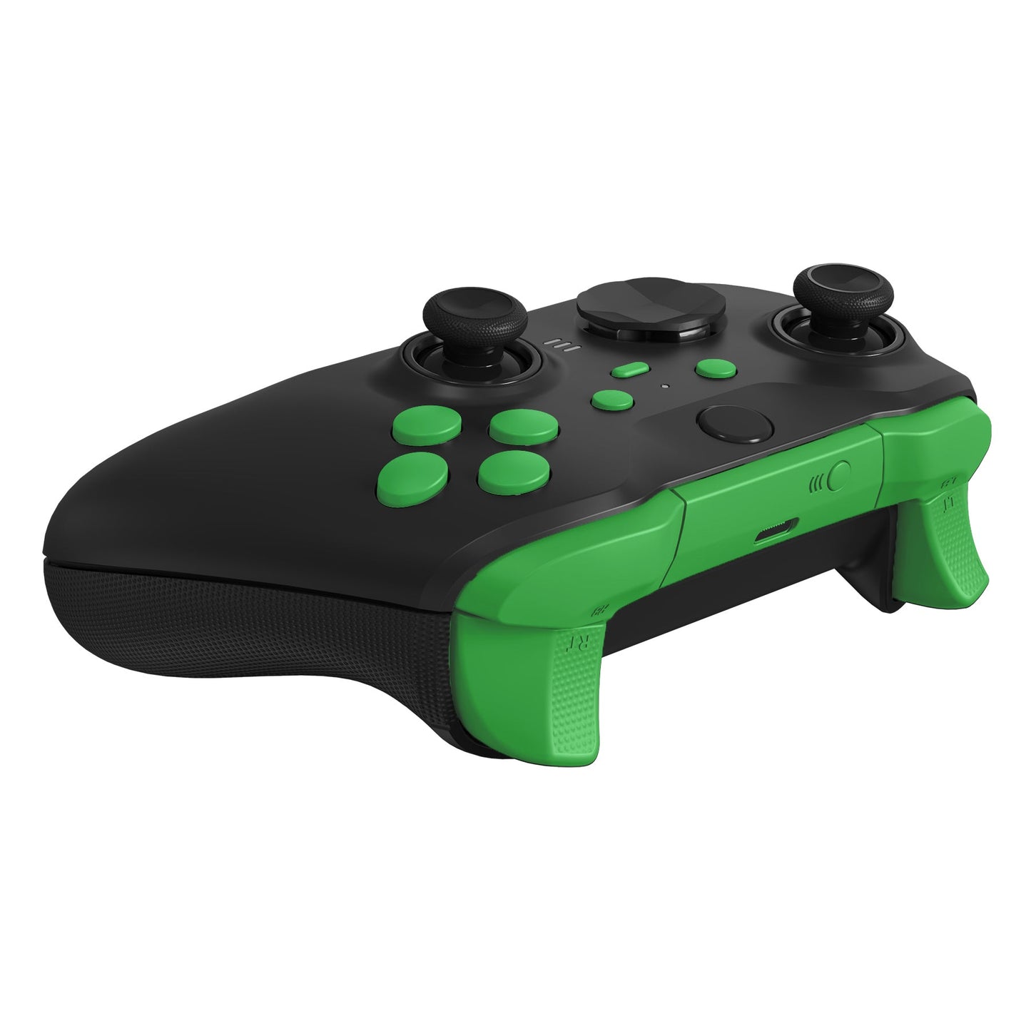 eXtremeRate Retail Green Replacement Buttons for Xbox One Elite Series 2 Controller, LB RB LT RT Bumpers Triggers ABXY Start Back Sync Profile Switch Keys for Xbox One Elite V2 Controller (Model 1797 and Core Model 1797) - IL106