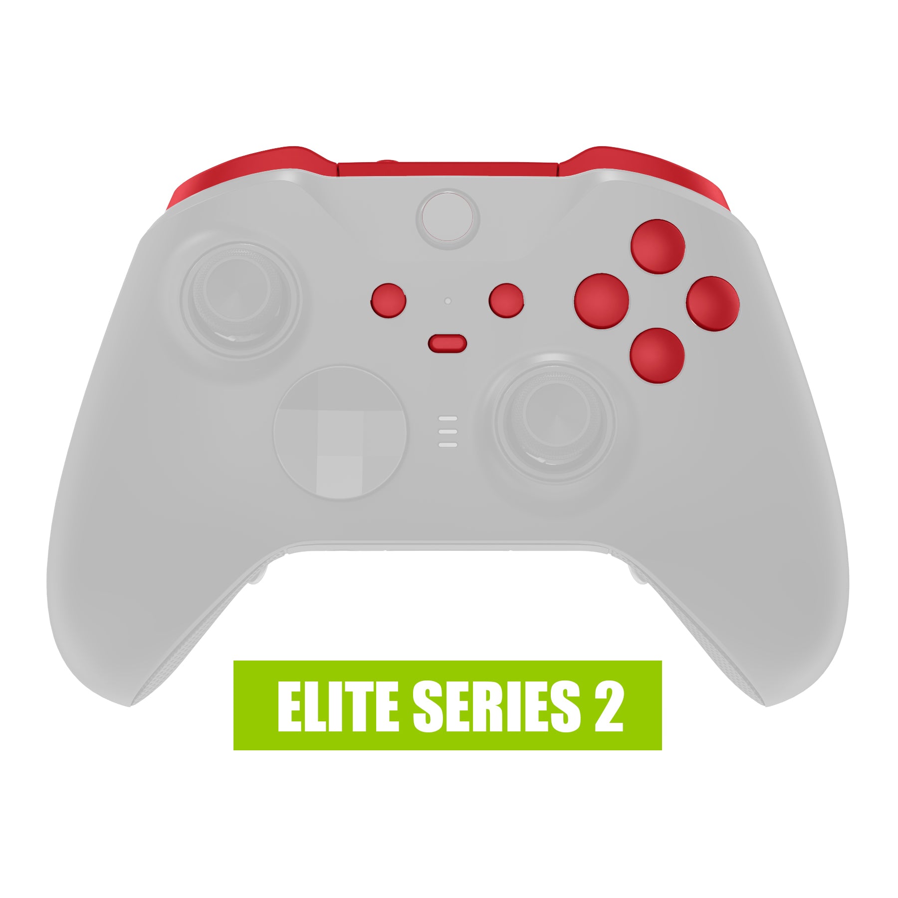eXtremeRate Retail Passion Red Replacement Buttons for Xbox One Elite Series 2 Controller, LB RB LT RT Bumpers Triggers ABXY Start Back Sync Profile Switch Keys for Xbox One Elite V2 Controller (Model 1797 and Core Model 1797) - IL132