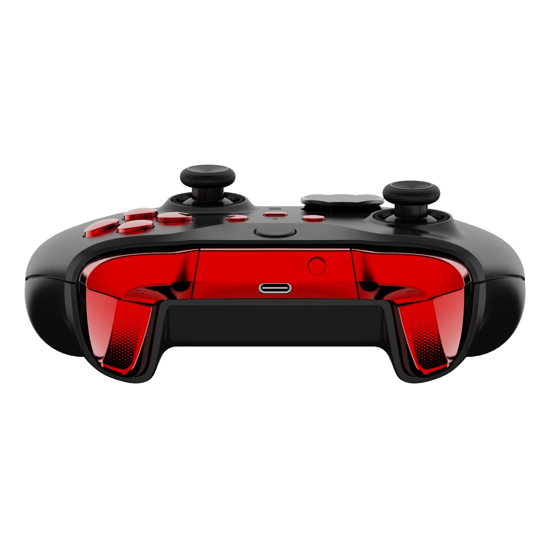 eXtremeRate Retail Chrome Red Replacement Buttons for Xbox One Elite Series 2 Controller, LB RB LT RT Bumpers Triggers ABXY Start Back Sync Profile Switch Keys for Xbox One Elite V2 Controller (Model 1797 and Core Model 1797) - IL203