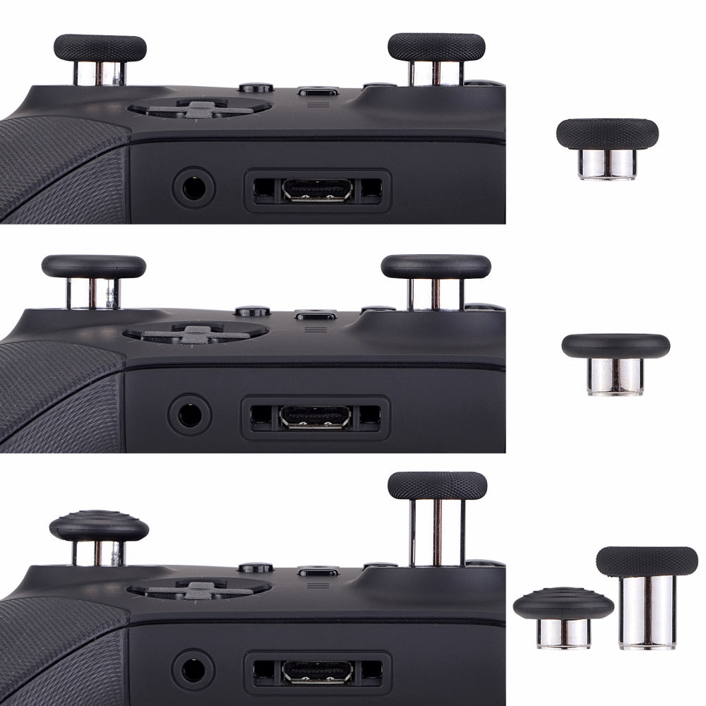 eXtremeRate Retail Metal Replacement Thumbsticks Mod Swap Joysticks for Xbox One Elite Series 2, Gaming Accessories 2 D-Pads 4 Paddles for Xbox One Elite Series (Model 1698) and Elite Series 2 (Model 1797 and Core Model 1797) controller - 13 in 1 Black - IL309