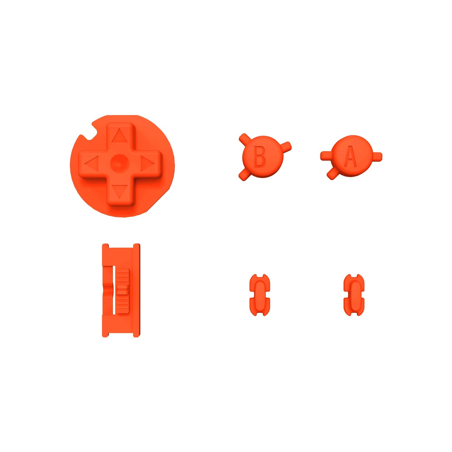 eXtremeRate Retail Orange GBC Replacement Full Set Buttons for Gameboy Color - Handheld Game Console NOT Included - JCB2004