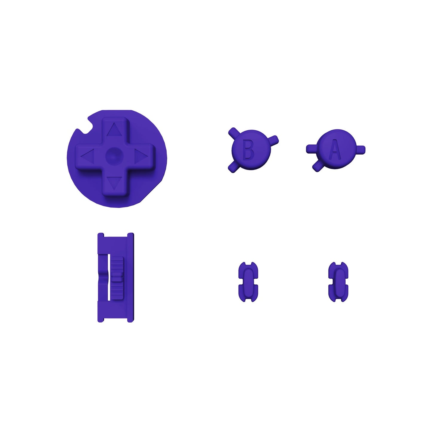 eXtremeRate Retail Purple GBC Replacement Full Set Buttons for Gameboy Color - Handheld Game Console NOT Included - JCB2007