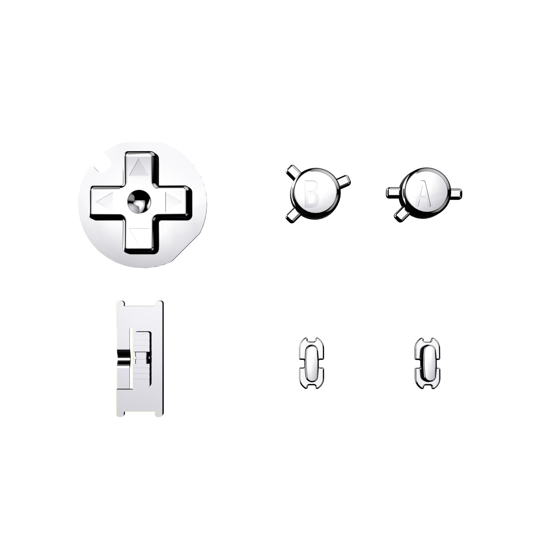 eXtremeRate Clear Red Replacement Full Set Buttons for Gameboy Color GBC - Handheld Game Console Not Included