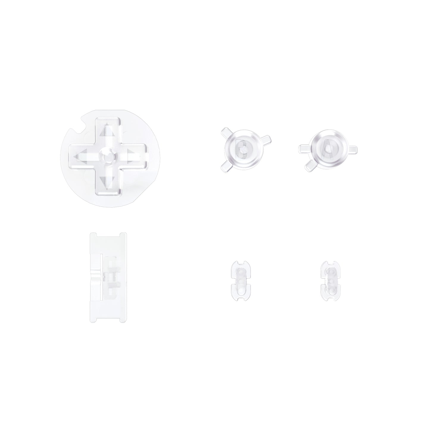 eXtremeRate Retail eXtremeRate Clear Replacement Full Set Buttons for Gameboy Color GBC - Handheld Game Console NOT Included - JCB4001