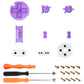 eXtremeRate Retail eXtremeRate Clear Atomic Purple Replacement Full Set Buttons for Gameboy Color GBC - Handheld Game Console NOT Included - JCB4005