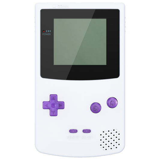 eXtremeRate Retail eXtremeRate Clear Atomic Purple Replacement Full Set Buttons for Gameboy Color GBC - Handheld Game Console NOT Included - JCB4005