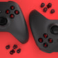 eXtremeRate Retail Three-Tone Black & Clear & Carmine Red ABXY Action Buttons with Classic Symbols for Xbox Series X & S Controller & Xbox One S/X & Xbox One Elite V1/V2 Controller - JDX3M002