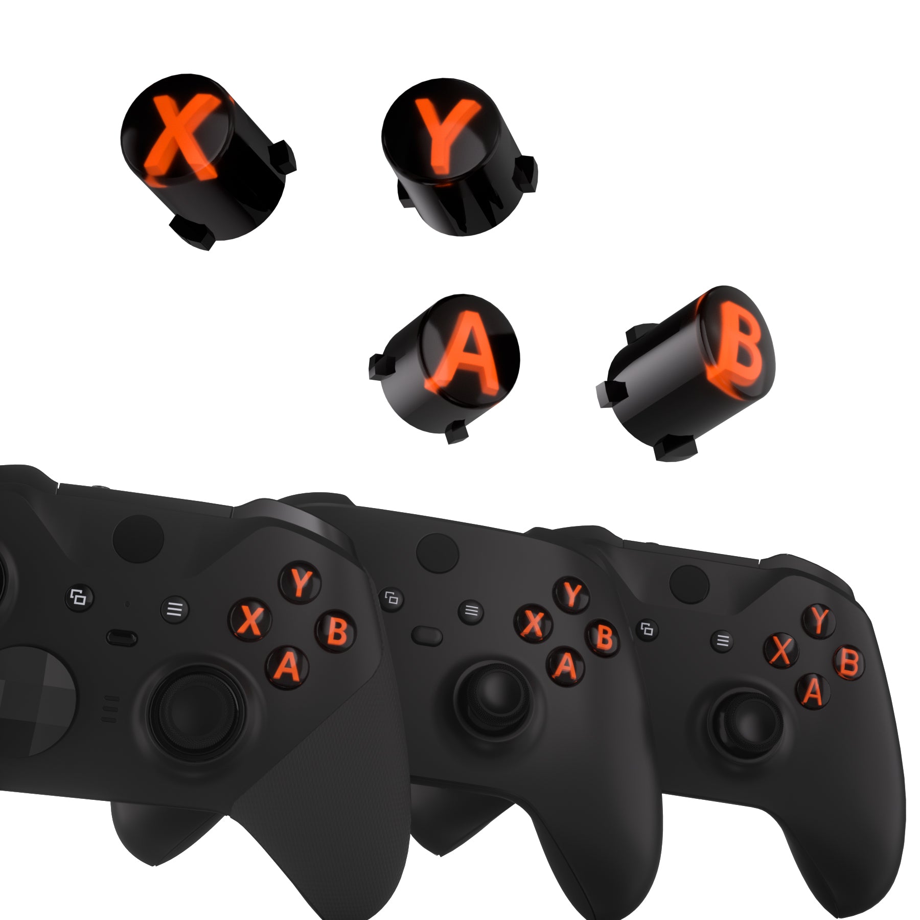 Three-Tone Black & Clear & ABXY Action with Classic Symbols for Xbox Series X & S Controller - – eXtremeRate