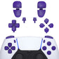 eXtremeRate Retail Replacement D-pad R1 L1 R2 L2 Triggers Share Options Face Buttons, Purple Full Set Buttons Compatible with ps5 Controller BDM-030 - JPF1007G3