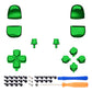 eXtremeRate Retail Replacement D-pad R1 L1 R2 L2 Triggers Share Options Face Buttons, Chrome Green Full Set Buttons Compatible With ps5 Controller BDM-010 & BDM-020 - JPF2006G2