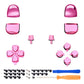 eXtremeRate Retail Replacement D-pad R1 L1 R2 L2 Triggers Share Options Face Buttons, Chrome Pink Full Set Buttons Compatible With ps5 Controller BDM-010 & BDM-020 - JPF2007G2