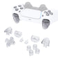 eXtremeRate Retail Replacement D-pad R1 L1 R2 L2 Triggers Share Options Face Buttons, Clear Full Set Buttons Compatible With ps5 Controller BDM-010 & BDM-020 - JPF3001G2