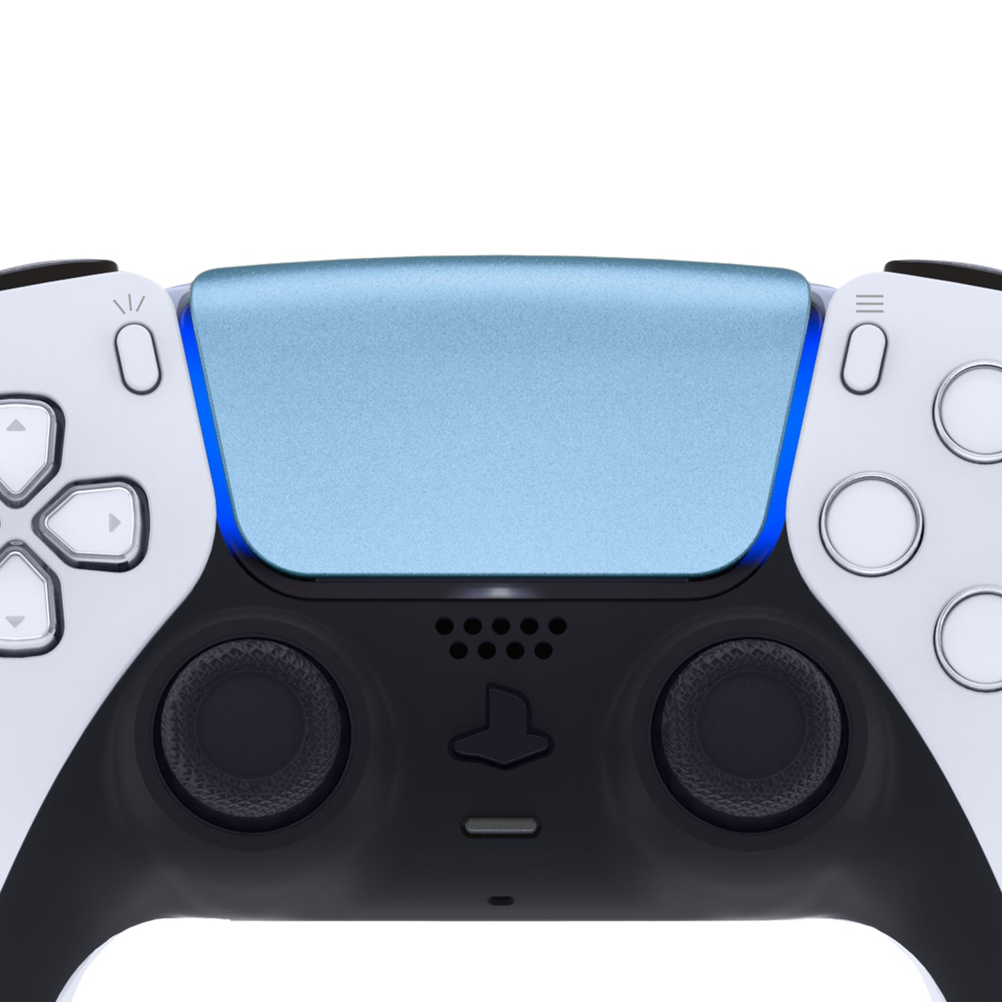 eXtremeRate Retail Metallic Titanium Blue Replacement Touchpad Cover Compatible with ps5 Controller BDM-010 BDM-020 & BDM-030, Custom Part Touch Pad Compatible with ps5 Controller - Controller NOT Included - JPF4038G3