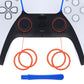 eXtremeRate Retail Orange Replacement Accessories for ps5 Controller, Custom Accent Rings for ps5 Controller - Controller NOT Included - JPF5004
