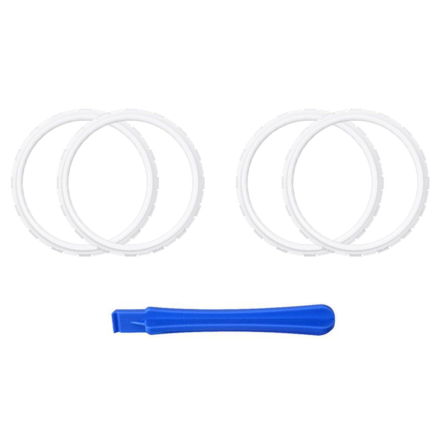 eXtremeRate Retail White Replacement Accessories for ps5 Controller, Custom Accent Rings for ps5 Controller - Controller NOT Included - JPF5008