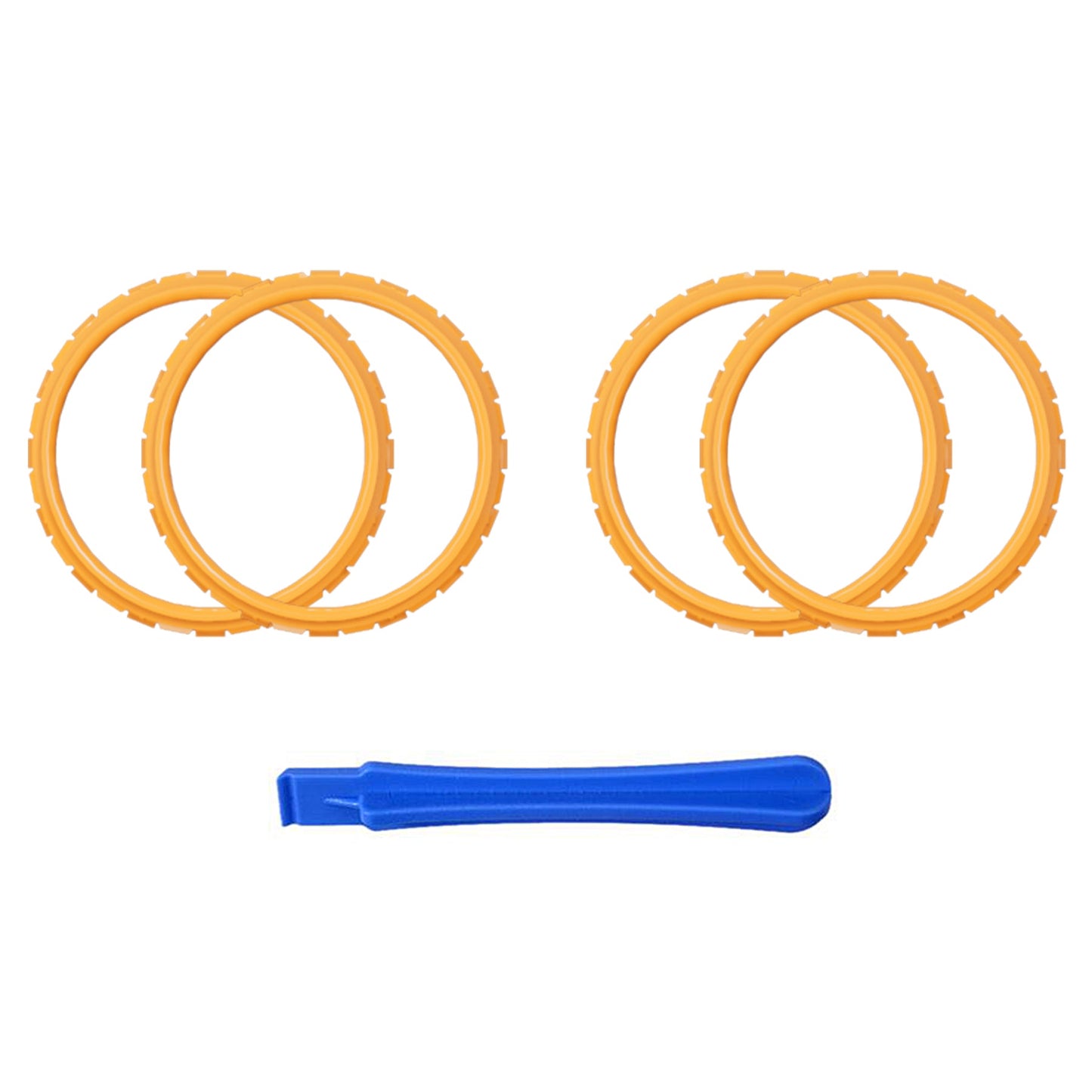 eXtremeRate Retail Caution Yellow Replacement Accessories for ps5 Controller, Custom Accent Rings for ps5 Controller - Controller NOT Included - JPF5010