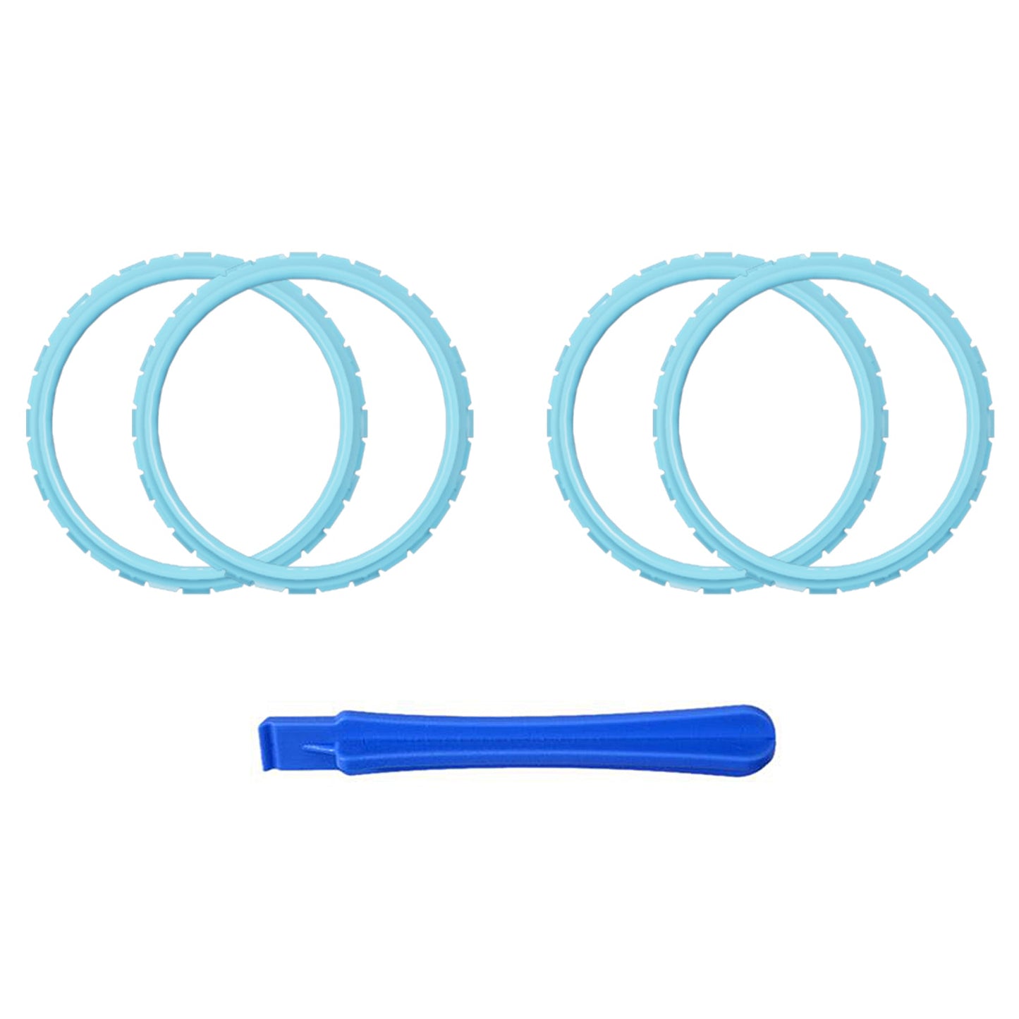 eXtremeRate Retail Heaven Blue Replacement Accessories for ps5 Controller, Custom Accent Rings for ps5 Controller - Controller NOT Included - JPF5012