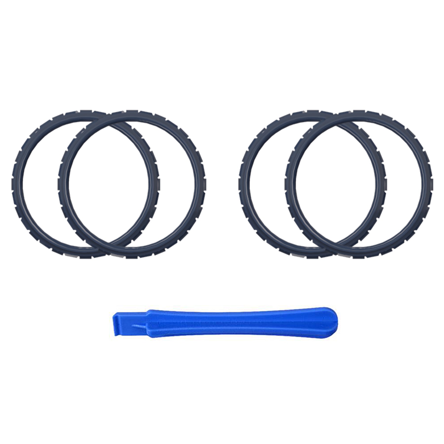 eXtremeRate Retail Midnight Blue Replacement Accessories for ps5 Controller, Custom Accent Rings for ps5 Controller - Controller NOT Included - JPF5015