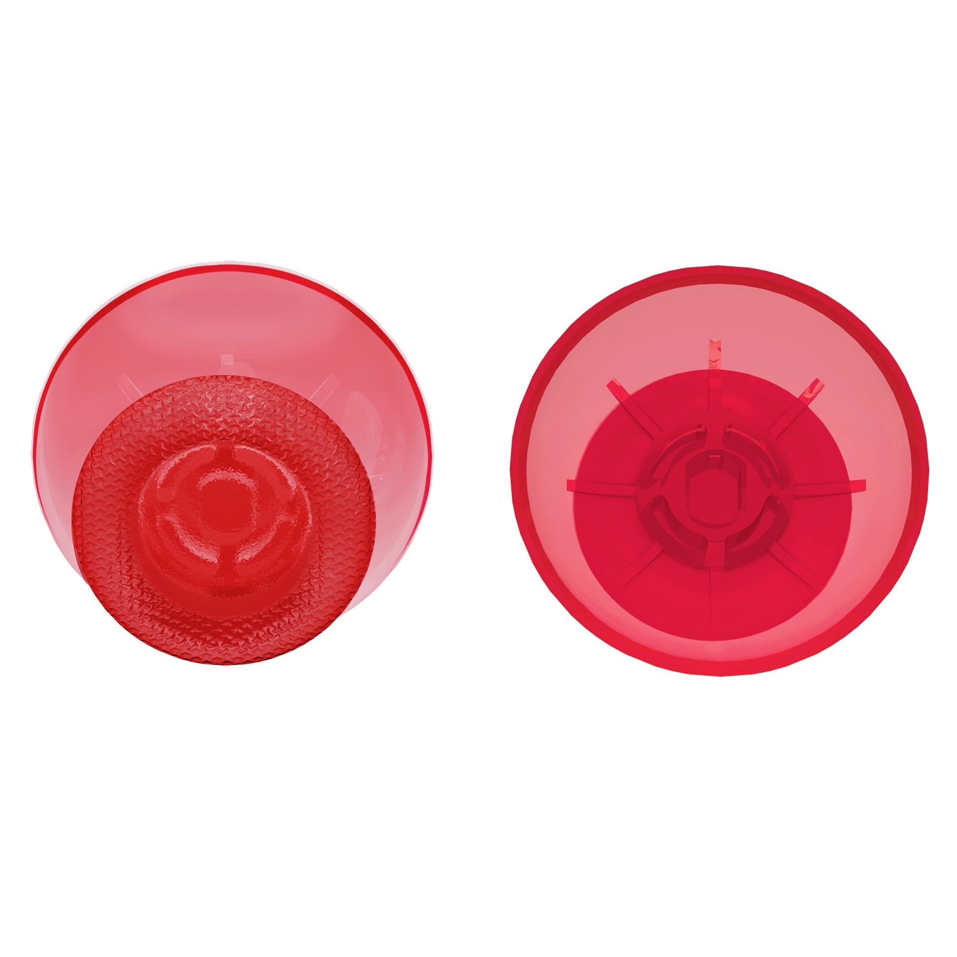 eXtremeRate Retail Clear Red Replacement Thumbsticks for ps5 Controller, Custom Analog Stick Joystick Compatible with ps5, for ps4 All Model Controller - JPF622
