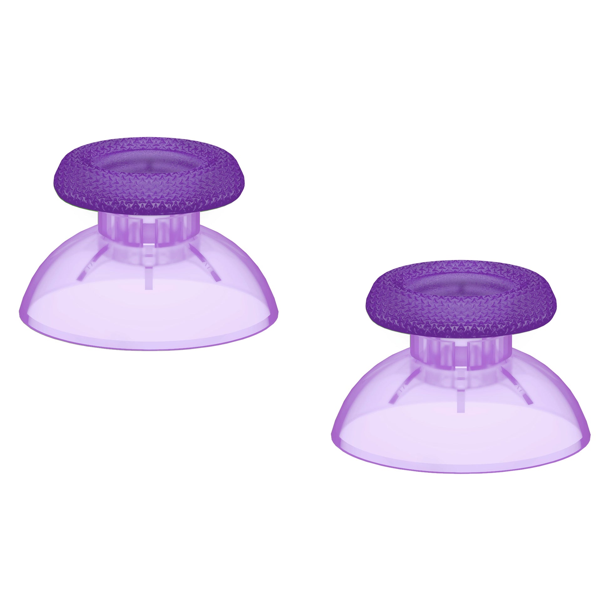 eXtremeRate Retail Clear Atomic Purple Replacement Thumbsticks for ps5 Controller, Custom Analog Stick Joystick Compatible with ps5, for ps4 All Model Controller - JPF625