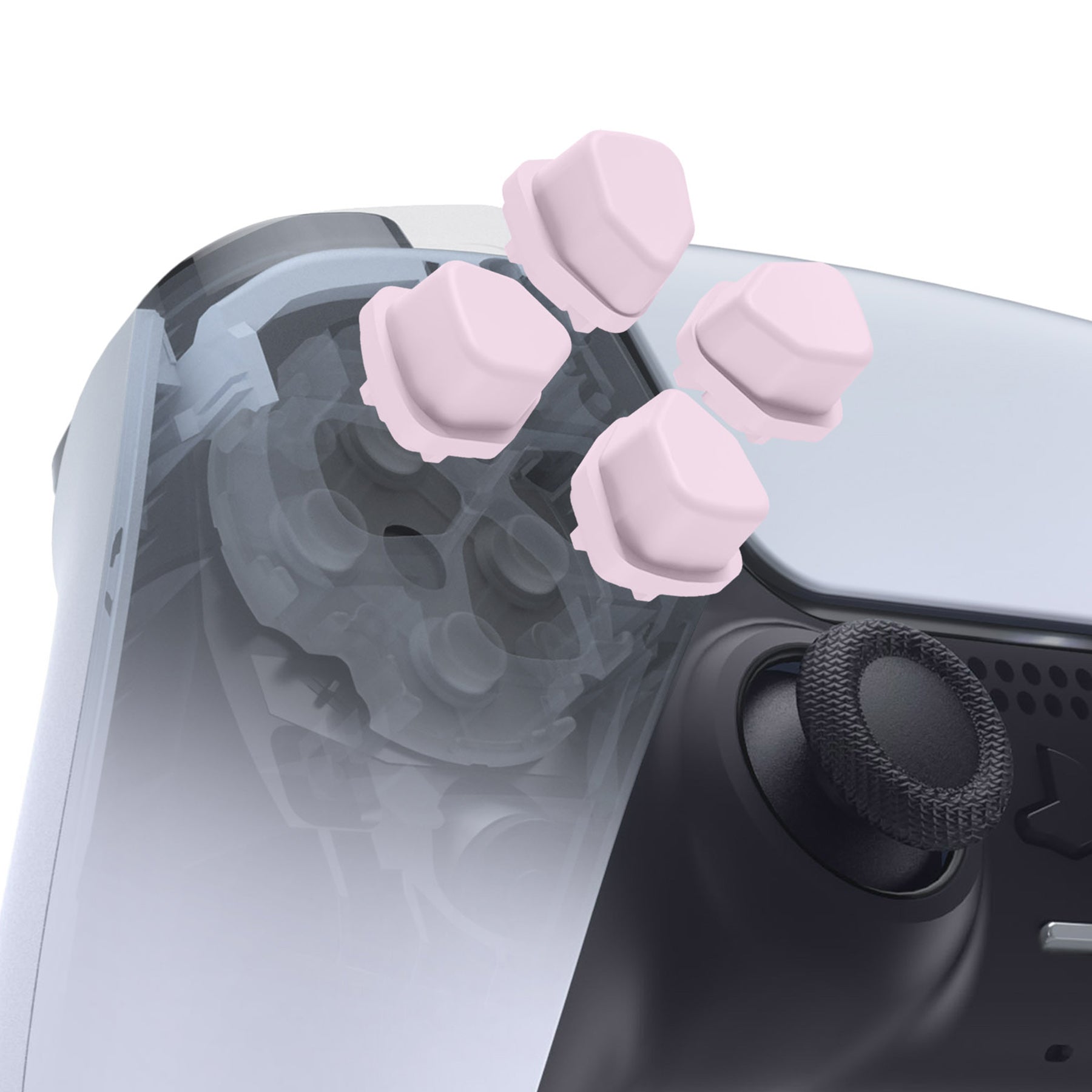eXtremeRate Retail Ergonomic Split Dpad Buttons (SDP Buttons) for ps5 Controller, Cherry Blossoms Pink Independent Dpad Direction Buttons for ps5, for ps4 All Model Controller - JPF8012