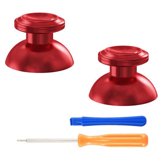 eXtremeRate Retail Custom Red Metal Thumbsticks for ps5 Controller, Replacement Aluminum Analog Stick Joystick for ps4 Controller - Controller NOT Included - JPFC003