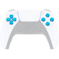 eXtremeRate Retail Blue Metal Dpad ABXY Buttons for ps5 Controller, Custom Replacement Aluminum Action Buttons & Direction Keys for ps5 Controller - Controller NOT Included - JPFD004