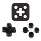 eXtremeRate Retail Two-Tone Black & Clear Custom Dpad Action Buttons Replacement No Letter Imprint D-pad Face Buttons Compatible with ps5 Controller - JPFG001