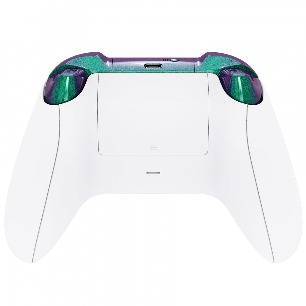 eXtremeRate Retail Chameleon Green Puple Replacement Buttons for Xbox Series S & Xbox Series X Controller, LB RB LT RT Bumpers Triggers D-pad ABXY Start Back Sync Share Keys for Xbox Series X/S Controller - JX3102