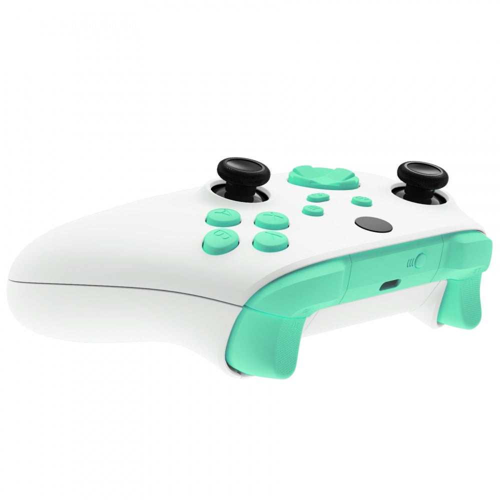 eXtremeRate Retail Mint Green Replacement Buttons for Xbox Series S & Xbox Series X Controller, LB RB LT RT Bumpers Triggers D-pad ABXY Start Back Sync Share Keys for Xbox Series X/S Controller - JX3114