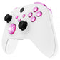eXtremeRate Retail Chrome Pink Replacement Buttons for Xbox Series S & Xbox Series X Controller, LB RB LT RT Bumpers Triggers D-pad ABXY Start Back Sync Share Keys for Xbox Series X/S Controller  - JX3207