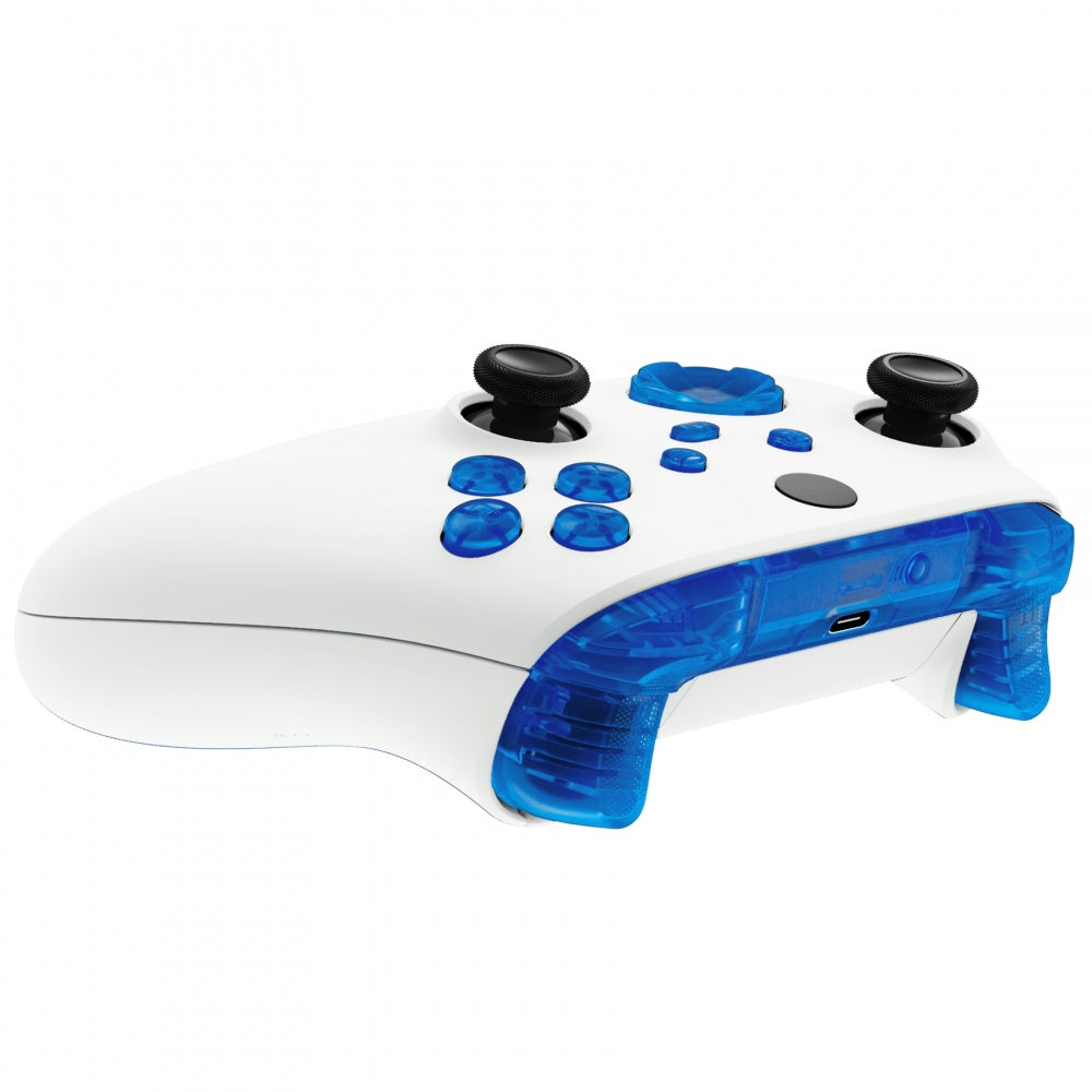 eXtremeRate Replacement Full Set Buttons for Xbox Series X & S Controller -  Clear Blue